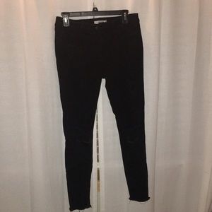 black distressed jeans. mid rise
